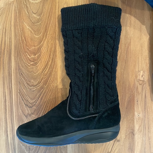 GEOX Suede Knitted Boots Women Size 8.5 - Picture 6 of 7